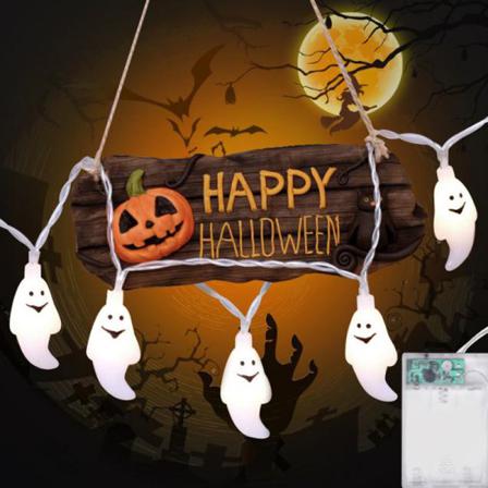 Halloween Led Ghost String Lights Light Cosplay Party Decor Prop