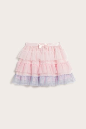 Kappahl | Tyllkjol med volanger Ljusrosa 98/104 | Ljusrosa