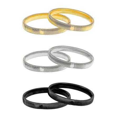 3 par ærmeholdere Anti-slip skjorteærmeholdere Stræk metal armbånd ærmer til kvinder mænd