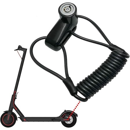 Skivebremslås for Xiaomi El-Scooter, Tyverisikker Hengelås Hjul Sikkerhetslås for Xiaomi M365 El-Scooter