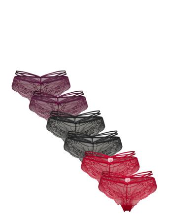 6-P Amy Brasilian R Lingerie Panties Brazilian Panties Rød Hunkemöller