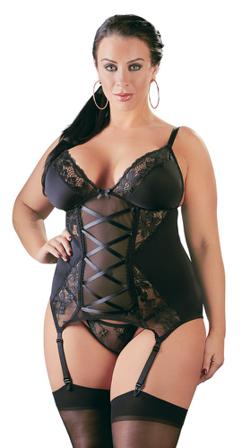Svart Basque Med Spetsdetaljer - Hitta sexiga underkläder i plussize hos vuxen.se - BH, korsetter, playsuits, rollspel & fetish
