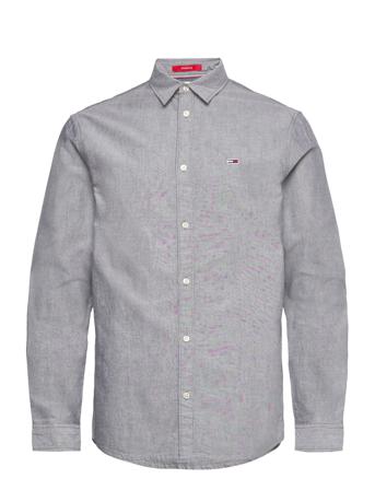 Tjm Classic Oxford Shirt Skjorte Uformell Grå Tommy Jeans