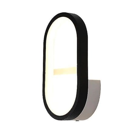 Soverom LED Vegglampe 12W Varmt Lys Svart