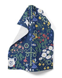 Kökshandduk Midsommardans Blå - Kök - Arvidssons Textil
