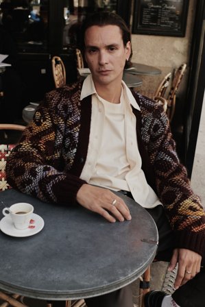 NN.07 Viggo Cardigan 60023 Cardigan Herre Rød Uld
