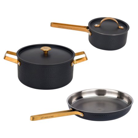 Vargen & Thor Arvet.2 gryde- & stegepandesæt 3 dele - Sort | KitchenOne