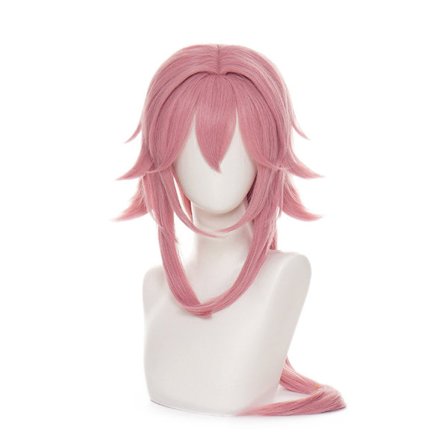 Cosplay-peruukki peliin Genshin Impacct Yae Miko Cosplay-peruukit ilmaisella peruukilla Paras asuste Halloween-juhliin (Cos-Pink)