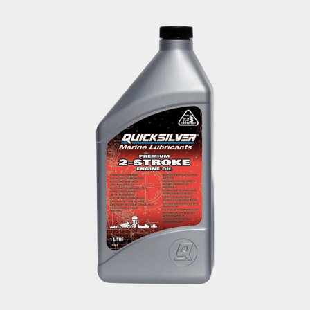Óleo mineral para motor de popa 2 tempos Quicksilver Premium 2-Stroke Engine Oil, NMMA TC-W3, 1 litro