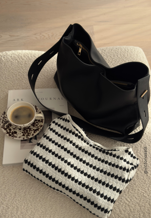 BUBBLEROOM - Faux Leather Tote Bag - Onesize