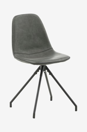 Venture Home - Spisebordsstol Penally Kunstlæder, 2-pak - Sort - Stole - Fra Homeroom