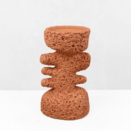 Oranssi hartsikynttilänjalka – 12x10x20cm sisustuselementti