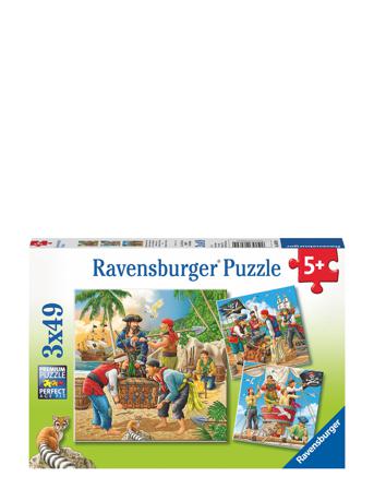 Adventure On The High Seas 3X49P Toys Puzzles And Games Puzzles Classic Puzzles Multi/mönstrad Ravensburger