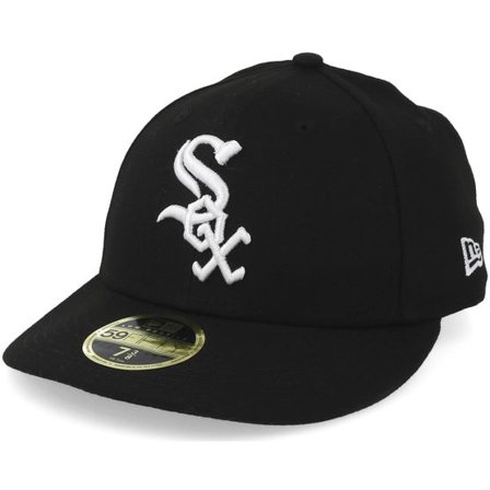 New Era - MLB Svart fitted Keps - Chicago White Sox Authentic On-Field 59FIFTY Low Profile Black Fitted @ Hatstore