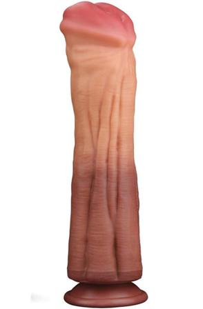 Lovetoy Dual Layered Platinum Silicone Cock 30cm Dildo - Blushme.se