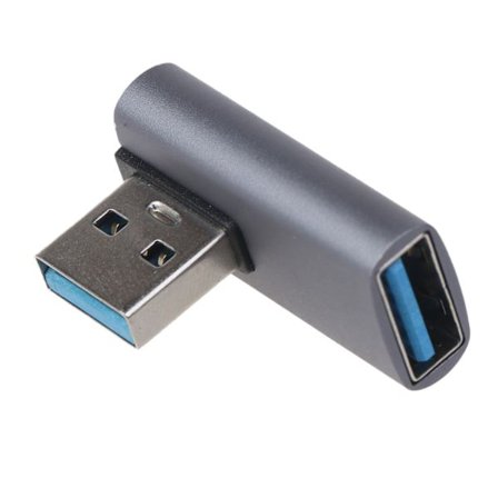 Rättvinklad USB till USB -adapter 90 graders USB till USB 3.0-omvandlarkontakt för bärbar dator 10 Gbps Data Sync