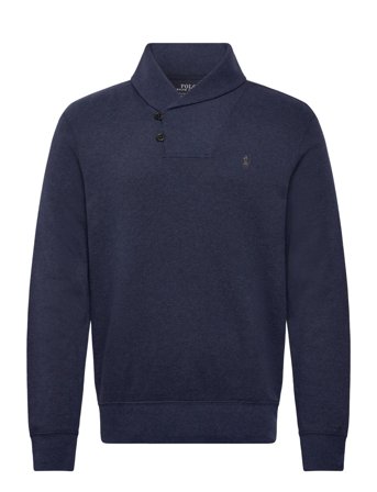 Polo Ralph Lauren Luxury Jersey Shawl-Collar Pullover - Navy - S