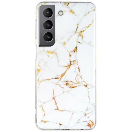 Marble Samsung Galaxy S22 Plus Etui - Hvid White
