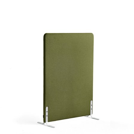 Raumtrenner ZONE, 1360 x 1000 x 46 mm, Stoff Hush, weiße Beine, waldgrün
