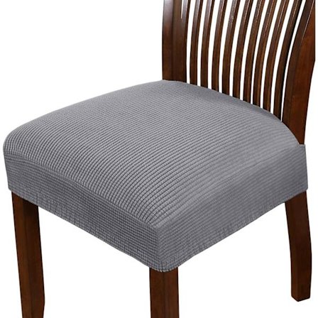 Cover 2 delar Stretch Spandex cover för matbord och cover (grå)