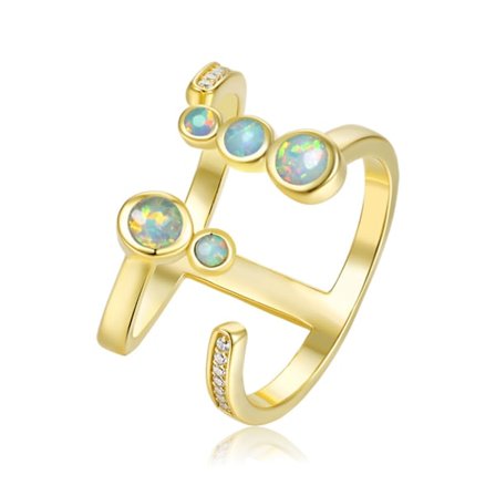 925 Sterling Silver 14K Guldpläterad Justerbar Skapad