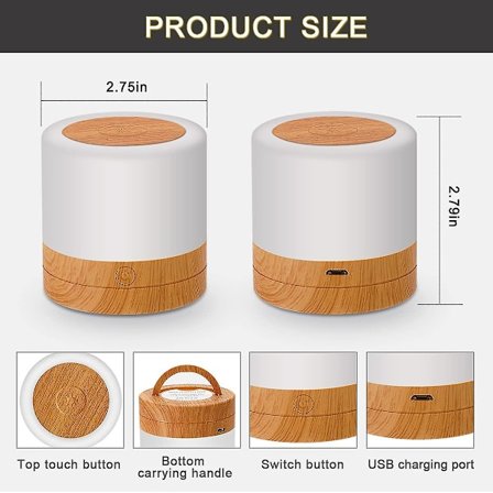 Dimbar berørings-LED-senglampe - nattlampe med timer - RGB-fargeendring - bordlampe