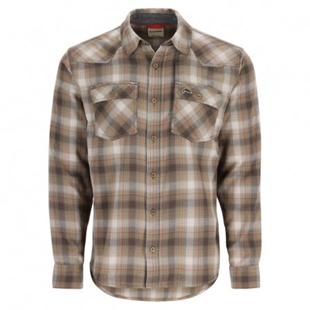 Simms Santee Flannel Shirt Bayleaf/Sunglow Pane Ombre XL