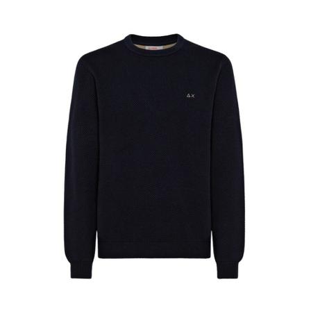 Sun68, Round-neck Knitwear Zwart, Heren, Maat:XL