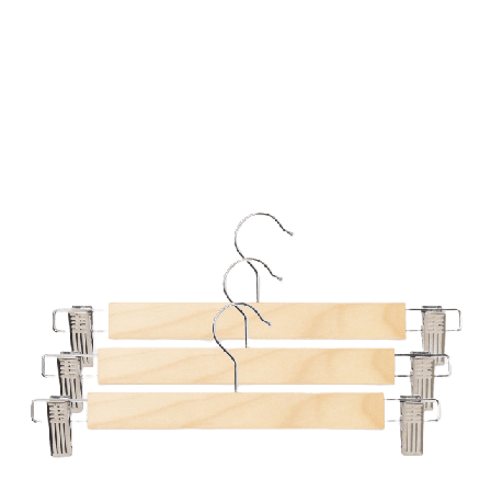 Åhléns Home Byxgalge i trä, 3-pack Galgar & hängare Brun ONESIZE