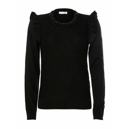 Liu Jo Round-neck Strik Sort, Dame Striktrøjer