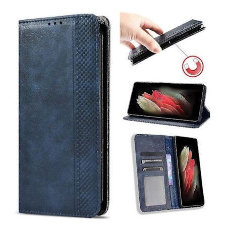 Etui til OnePlus Nord N10 5G Stativ Beskyttelse Magnetisk Lukning Læder... [DB] Blå