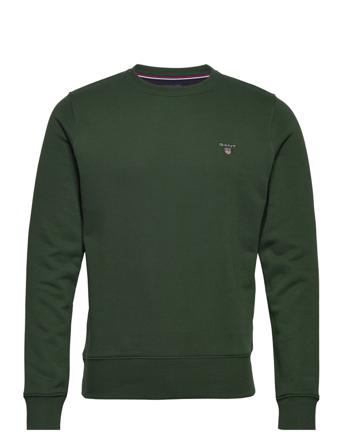 Original C-Neck Sweat Svetari Collegepaita Vihreä GANT