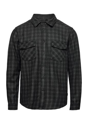 Bryson Check Wool Shirt Grey Les Deux