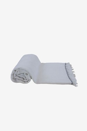 Borås Cotton - Plädd Canasta - Vit - Filtar & plädar - 130X240 - Från Homeroom