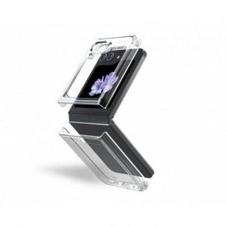 Skal - FORCE CASE - Samsung Galaxy Z Flip 5 DUO - Transparent - Motstånd 2m - Hård