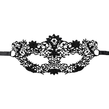 Glamourøs øjenmaske i blonder til fest & halloween - #2