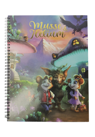 Hedlunds Musse & Helium Wire-o block A4 Kontor papper Flerfärgad