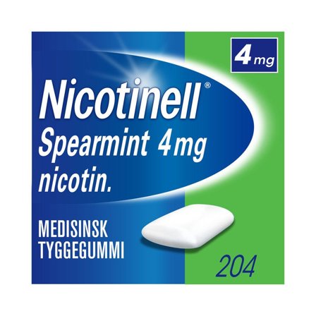 Nicotinell 4 mg tyggegummi spearmint 204 stk
