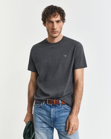 GANT Herren Regular Fit T-Shirt (XS) Dunkelgrau