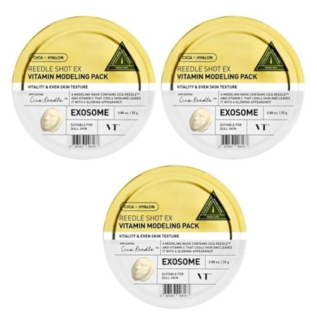 VT Cosmetics Reedle Shot EX Vitamin Modeling Pack, 3 x 25 g - Modellerande algmask med vitaminer, set med 3