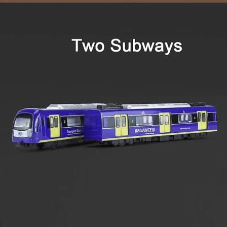 1/86 Fjärrstyrd legering tunnelbana metall diecast simulering transportmodell med ljud och ljus leksak för pojke födelsedagspresent [DB] Two Subways 