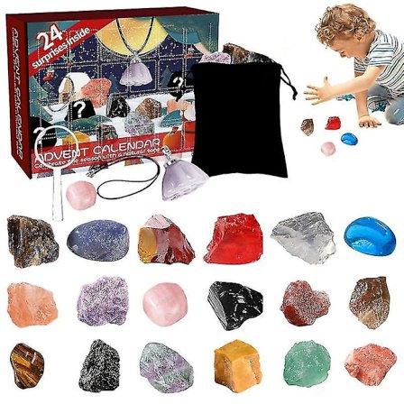 Julkalender 2024 24 Dagar Ore Adventkalender Nyårsstenar Ädelstenar Blind Box Present Till Barn Nedräkningskalendrar