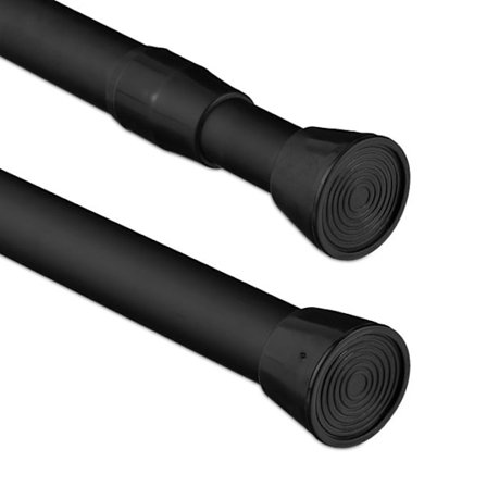 Svart teleskopstång rostfritt stål