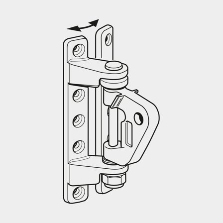 Seldén Adjustable mast bracket for Rodkicker 10/20, Screws included. (508-237-02)
