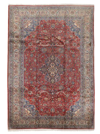 Keshan Matta Orientalisk Brun/Mörkröd Stor (Ull, Persien)