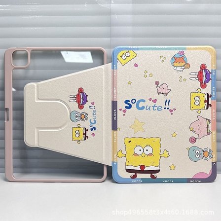 Stilrent skal för iPad 5/6 9.7" SvampBob Fyrkant färgrotation