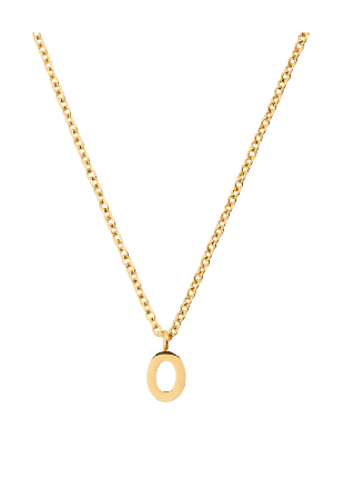 Mockberg Petite Plain Letter O Gold Necklace Smycken & klockor Dam Guld ONESIZE