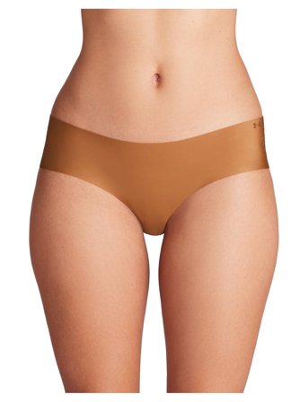 Under Armour Ua Pure Stretch No Show Hipster-Solid 3Pk - Brown - L