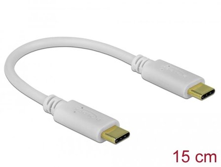 Delock USB type C-kabel - 24 pin USB-C til 24 pin USB-C - 15 cm