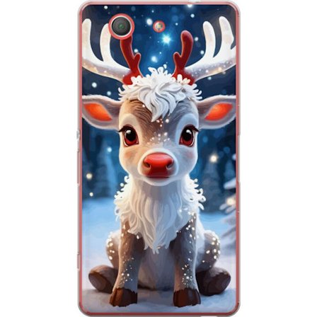 Sony Xperia Z3 Compact Gennemsigtig cover Sød Ren Vinter Julemotiv Kawaii Rensdyr Sne Lys Jul Adorabel Sød Dyr Festlig Ferie Lyst Magisk Kunst